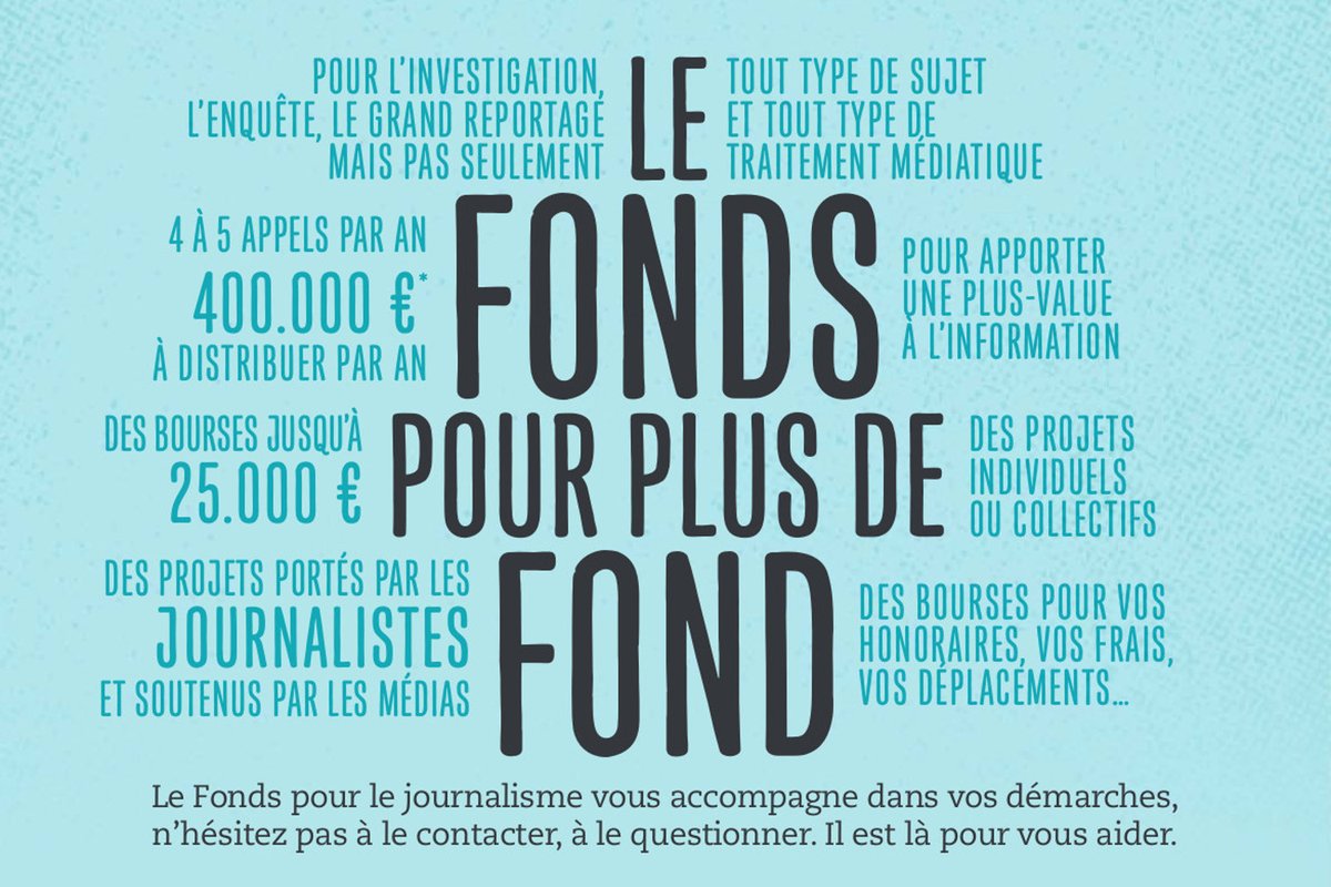 Actualité du Fonds Découvrez les trois derniers sujets soutenus par le Fonds qui viennent d'être diffusés : fondspourlejournalisme.be/vitrine/ Et le sujet soutenu par la Fonds qui a été primé au Belfius de la presse : fondspourlejournalisme.be