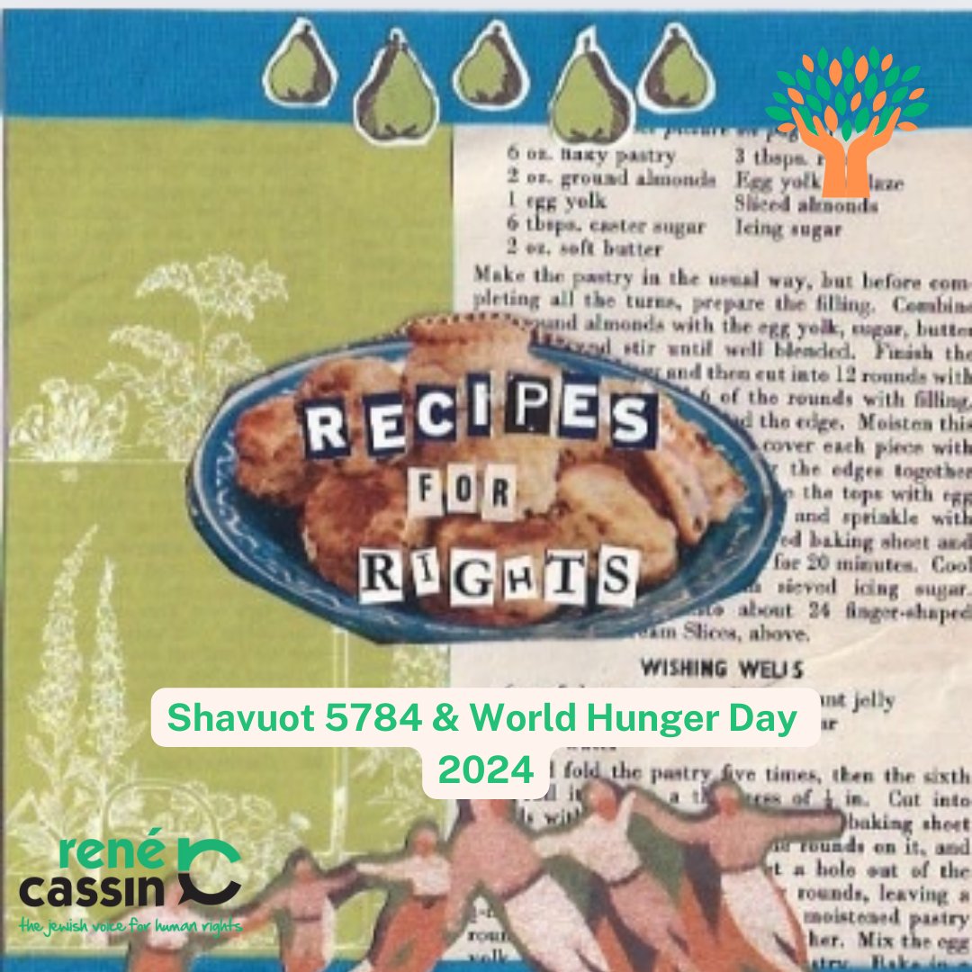 We are delighted to announce the launch of our Rabbis pack to mark #WorldHungerDay and Shavuot. We hope that this pack can enrich celebrations of Shavuot in communities throughout the UK, by making the urgent and necessary case for #RightToFood. 🔗renecassin.org/shavuot-5784-w…