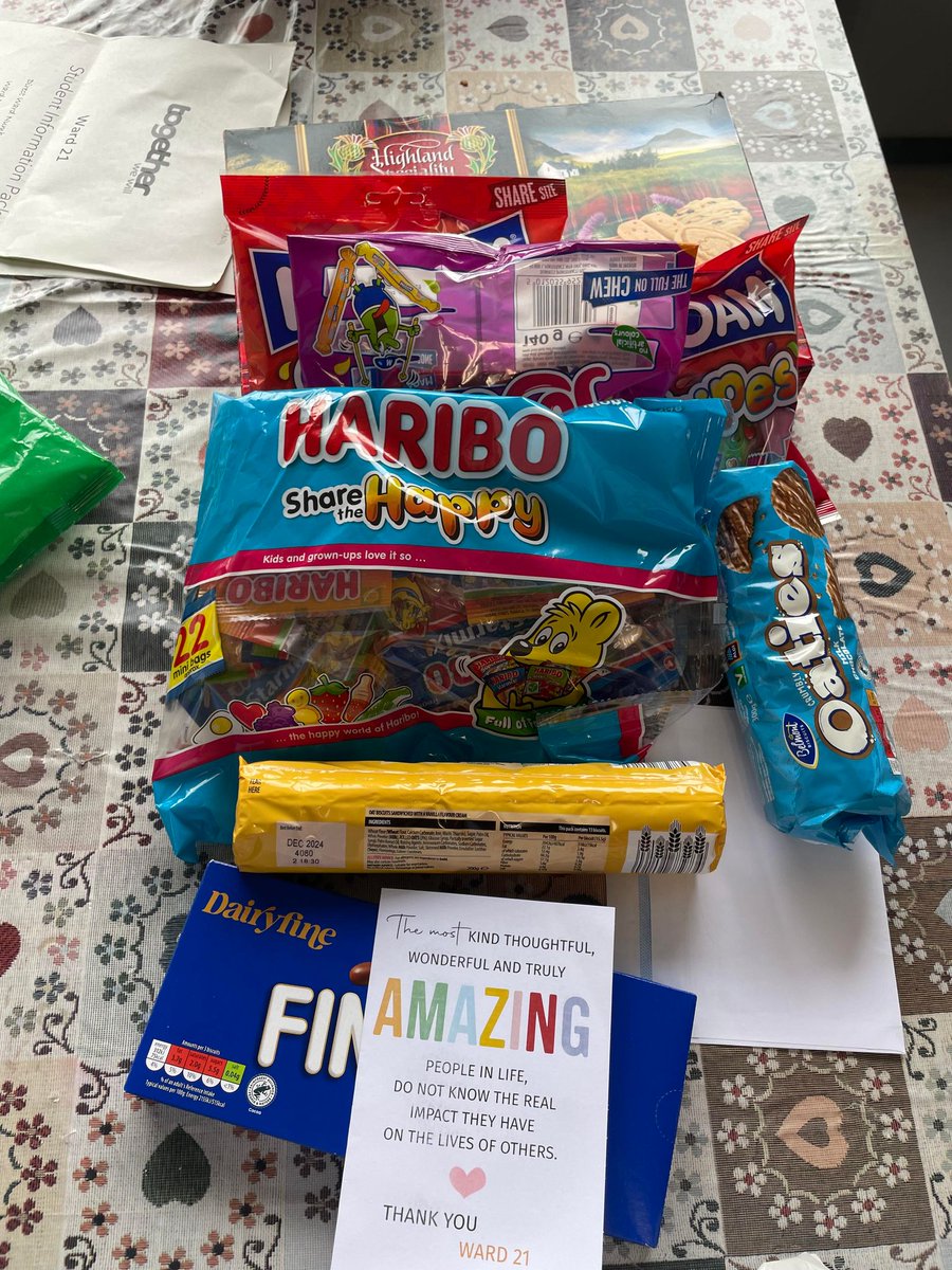 🤩Patient Feedback - Ward 21🤩

What a lovely card and treats received from grateful relatives of a patient on Ward 21! Well done all for demonstrating great care and enjoy your treats!

We value your feedback on the quality of your care💙

#WUTHPatientExperience #PatientFeedback