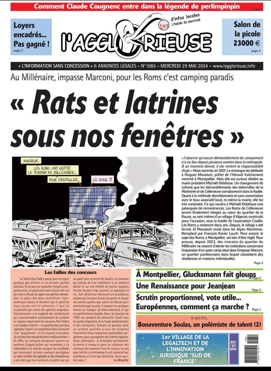 Demain en kiosque //

Habitat insalubre : 
👉 Roms en transit, squattent terrain D'ACM 

#untoitpourtous @prefet06
@Prefet34 @montpellier_  @Asso_VMM @Abbe_Pierre @NathalieOziol @MIRALLESMP
@coallia @AlenkaDoulain @Phil_Saurel @lucalbernhe @janninsteph #montpellier