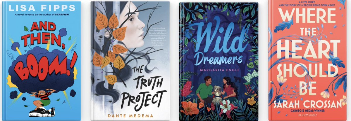 #VerseNovel enthusiasts @IBBYINT @Welly_Library @Diverse_Verse @LibrariesNZ @ReadinAustralia @mvlibraries @LibrarianAges @SCSD_MS_Lib A shout out for TheTruthProject @DanteMedema AndThen,Boom @AuthorLisaFipps WhereThe HeartShouldBe @SarahCrossan WildDreamers by @margaritapoet