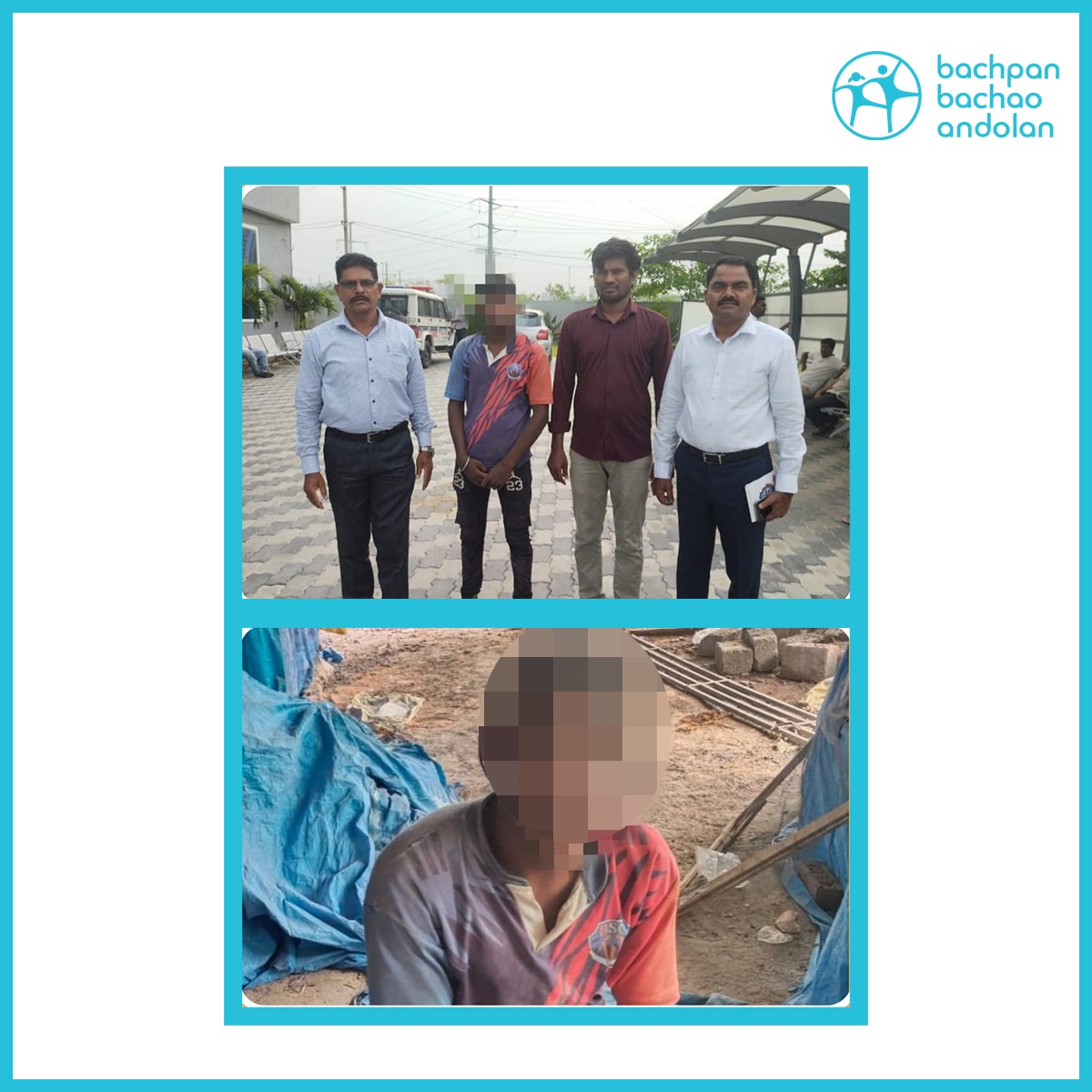 Every child is precious and matter to us. With Police on the forefront and acting on complaint of #BachpanBachaoAndolan, a boy forced into child labour was rescued from construction site in Ranga Reddy district of Telangana.
#EveryChildMatters
#bachpanbachoandolan