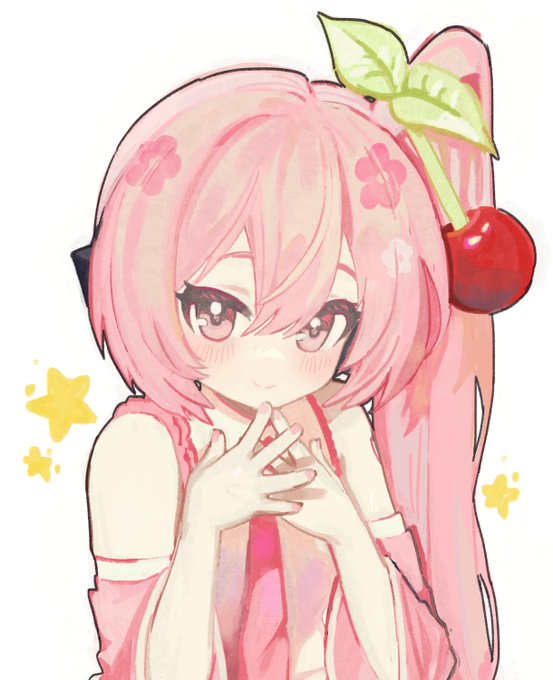 「food-themed hair ornament pink eyes」 illustration images(Latest)