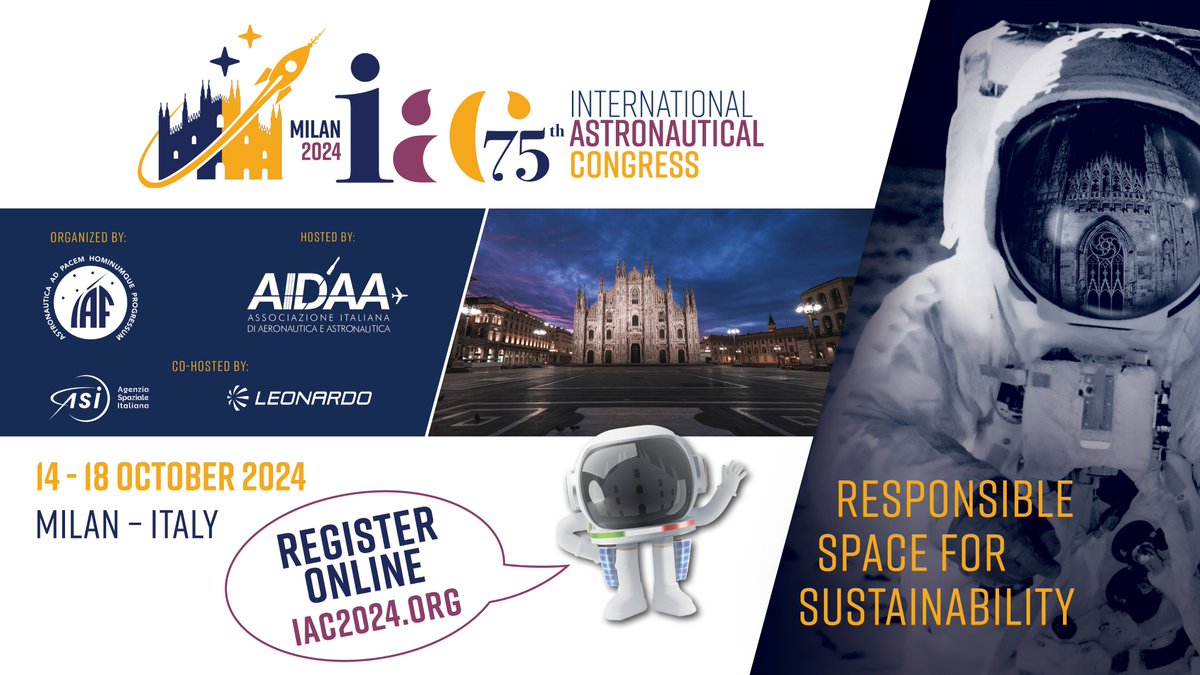 #Announcement | We are happy to announce that Geospatial World is the official media partner for the 75th International Astronautical Congress.

The @IAC2024 is already breaking records, and is ready to welcome the whole space community to Milan on 14-18 October 2024! 

Under the