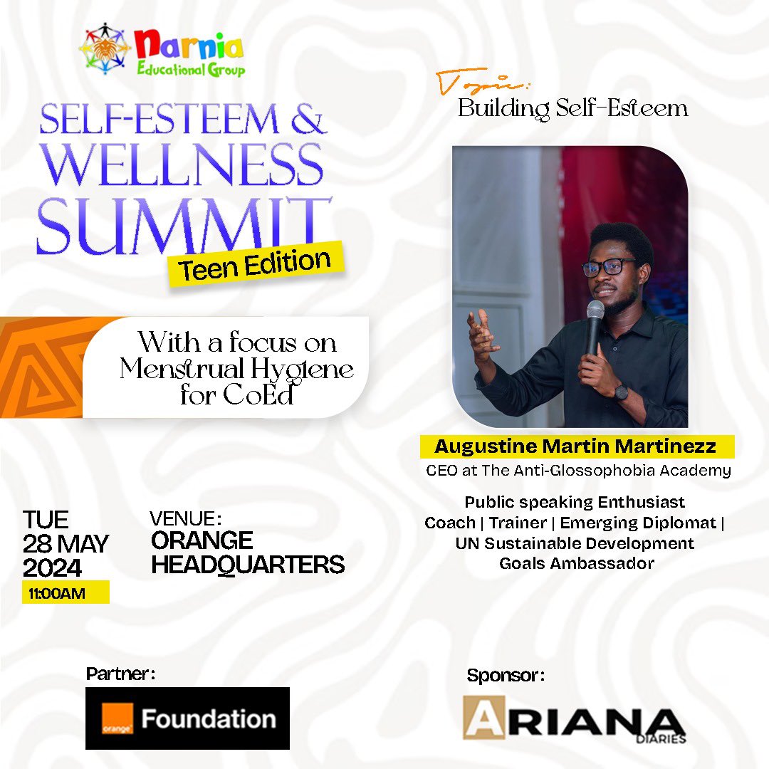 Elated? Yes! Honored to be speaking at the Self Esteem & Wellness Summit Teen Edition by Narnia Educational Group! Join me as we explore building self-esteem and unlocking your full potential. #SelfEsteem #Wellness #YouthEmpowerment #Speaker #NarniaEducationalGroup #MHD24