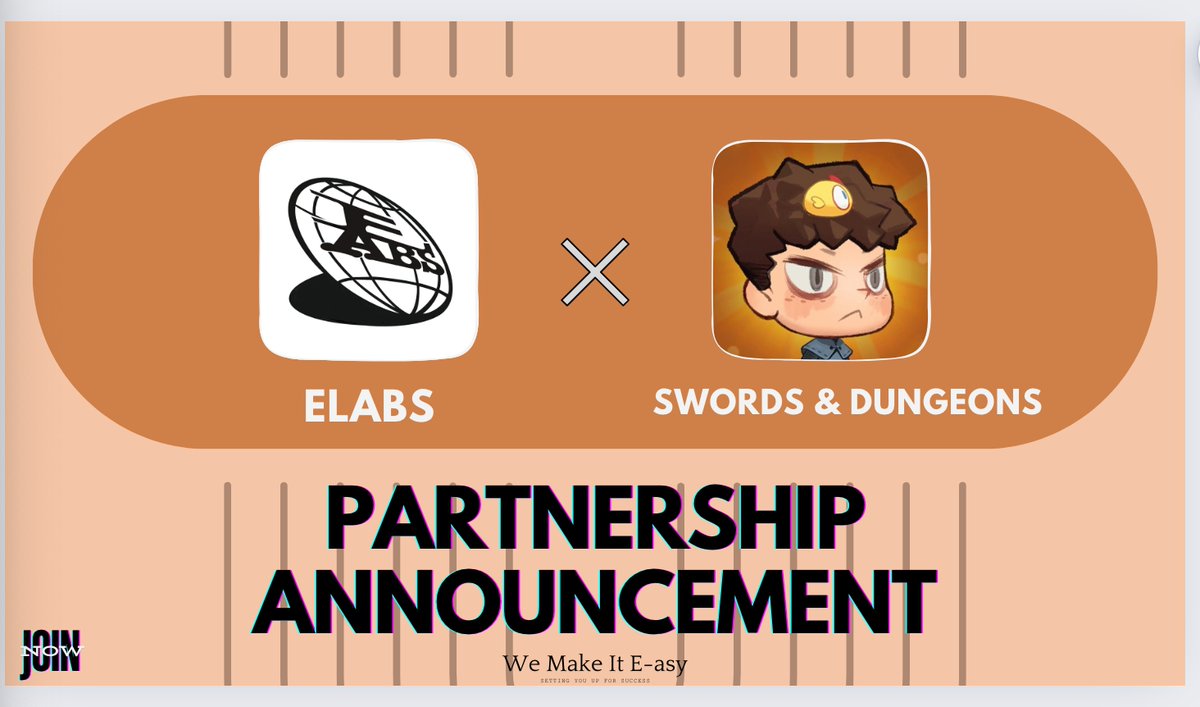 Elabs_crypto's tweet photo. 很高兴能和@SwordsnDungeons 达成合作，参与到后续的游戏测试.

作为一款自由的多链MMORPG游戏，获得了Folius Ventures，Mirana Ventures，y2z Ventures 等大机构投资，将在六月初联合@taikoxyz  进行二测活动！

加入我们的社区，赢取专属wl！ https://t.co/K1eFqxsidy