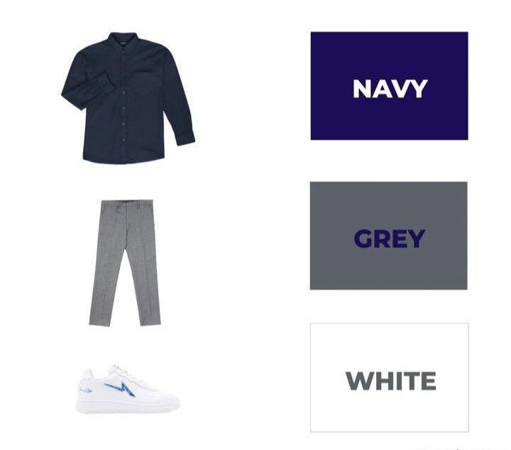 Navy + Grey