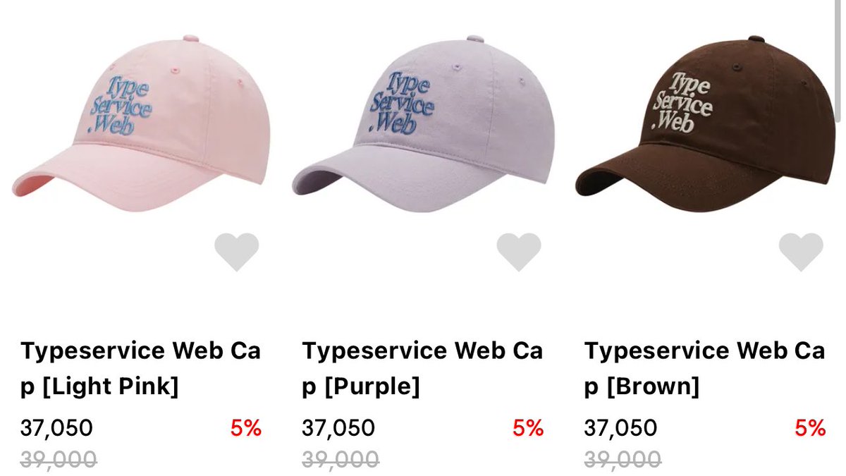 Typeservice Web Cap แบรนด์หมวกที่ต้องมีติดบ้านอย่างน้อย 1 สี! 🐾🌷🐬 ลด 5% 1250 free ems