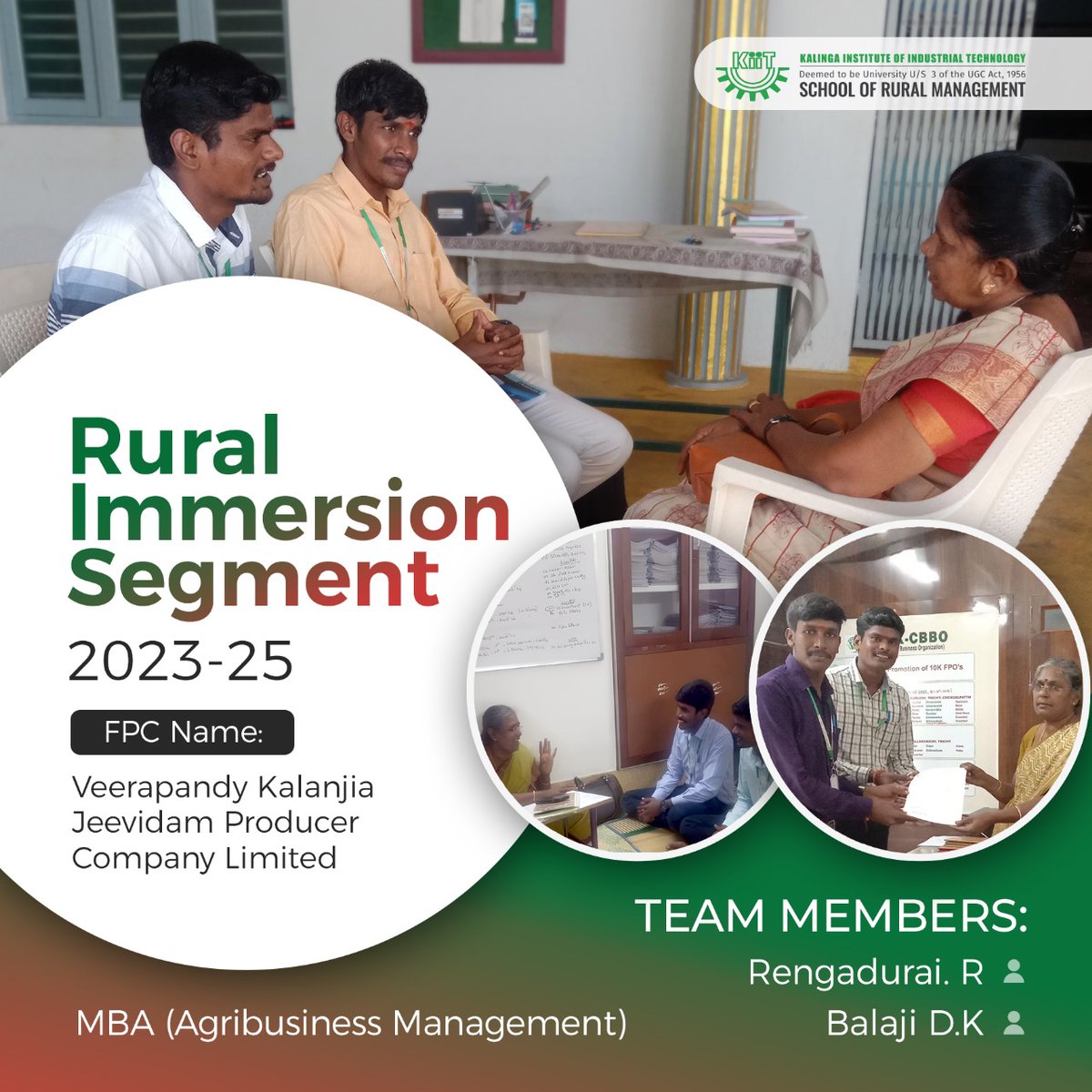 The KSRM's Rural Immersion Program is a unique initiative that aims to guide young professionals toward sustainable development processes and evidence-based development strategies to address the complex problems of poverty.

#ksrmbbsr #AgriBusinessManagement