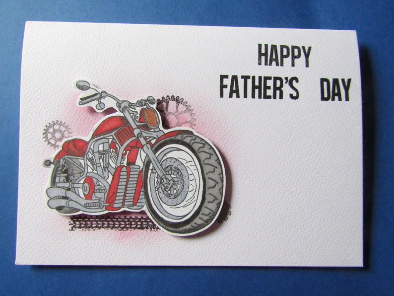 Motorbike #Fathersday card available in my #etsy shop. 1 available, ready to post with free UK shipping. There's currently 25% off all Father's day items just now also. #justacard #greetingcards #ihsetsy #ukcrafthour etsy.com/uk/listing/121…