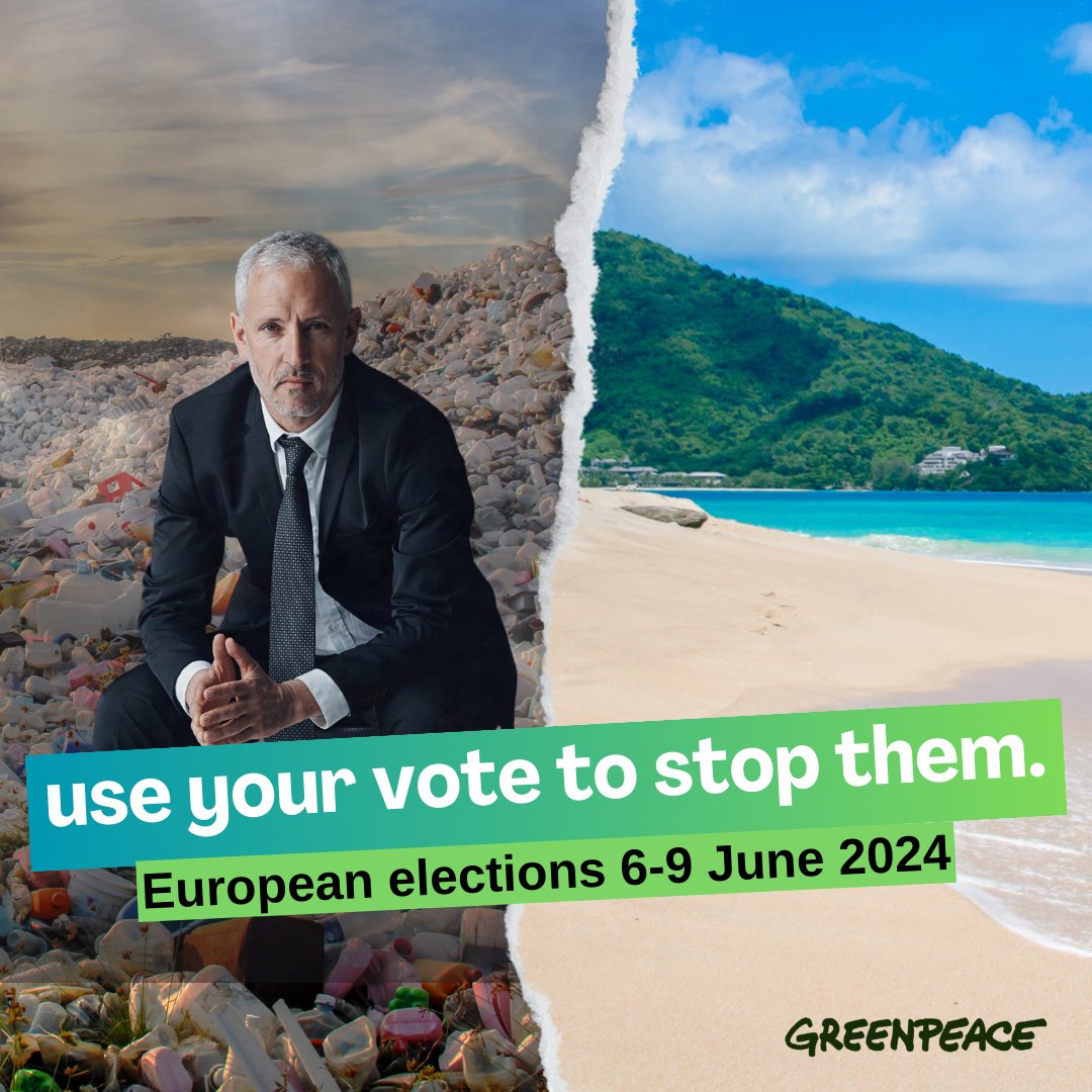 Fossil fuel CEOs, corporate polluters, destroyers of nature, climate-denying conservatives.

They want to help the rich get richer, remove climate and nature regulations, build more walls and repress civil society.

Let’s demand better: #UseYourVote to stop them.

#EUElections