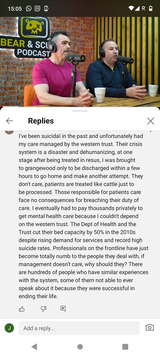 Joancorrigan1's tweet image. People of #Derry
Ever wondered why #mentalhealth under-funding in your city has continued for decades, leading to indescribable suffering &amp;amp; suicides?
In large part due to #westerntrust &apos;s diabolically inadequate services?

Ever gone to @columeastwood &amp;amp; asked why he&apos;s failed you?