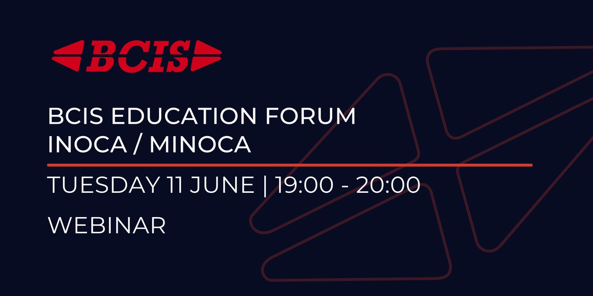 Two weeks until our Education Forum webinar — INOCA/MINOCA, Tuesday 11 June at 19:00! Topics include: ❤️Approaches to invasive assessment ❤️Pharmacology management ❤️How to manage Register here: bit.ly/3UiGZLJ