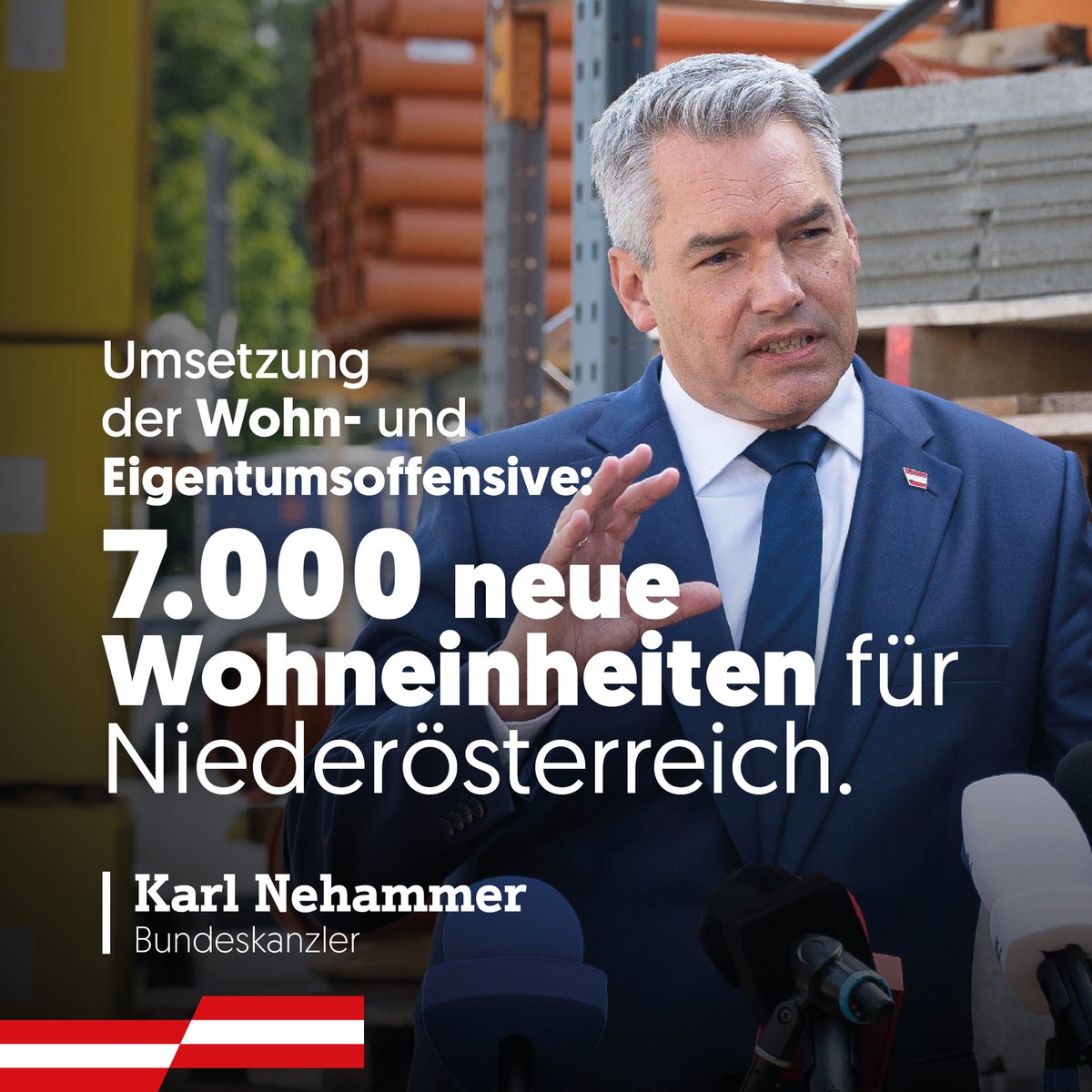 Weil Eigentum Zukunft schafft! Unser Bundeskanzler @karlnehammer möchte, dass auch du dir deinen Traum vom Eigenheim erfüllen kannst - er hat daher eine umfassende Wohn- und Eigentumsoffensive umgesetzt. Von den 25.000 zusätzlichen Wohneinheiten für Österreich werden allein in