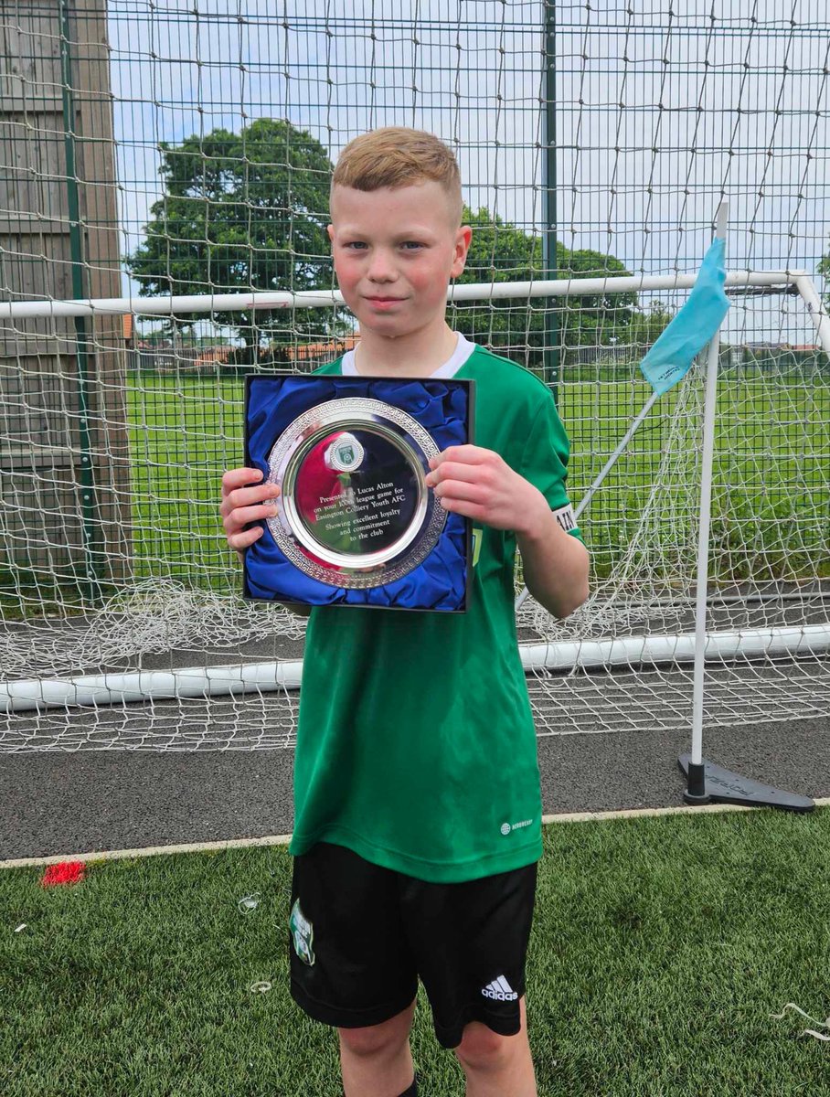 #Shoutout to the Easington Colliery U12's Captain who was presented with his 100 League Game Plate. Well done from everyone at the Club ⚽️💚##greenarmy

#GrassrootsFootball #TeamGrassroots #GRF