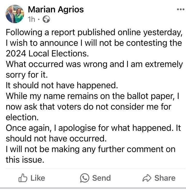 paddycosgrave's tweet photo. A @FineGael election candidate has stepped down 24 hours after @wereontheditch revealed she forced a developer to pay her €15,000 to withdraw a planning objection. Fair play to The Ditch. Doing proper journalism. https://t.co/M6P8p55xuP