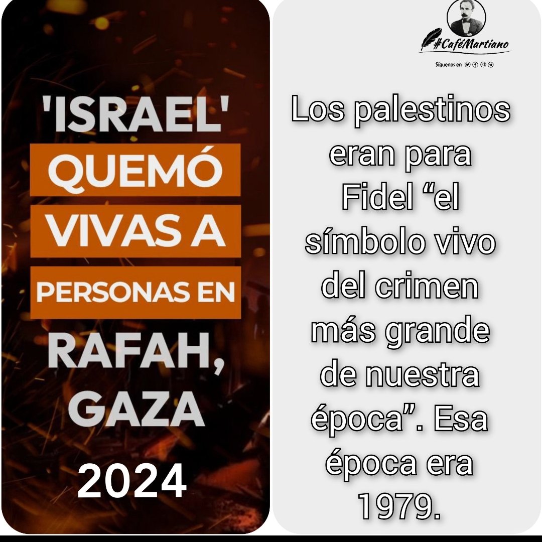 @cafemartiano @DiazCanelB @DrRobertoMOjeda @InesMChapman @TeresaBoue @YaquedeCuba @EVilluendasC @agnes_becerra @PartidoPCC @H_Cubana @ValoresTeam1 @QbaDCorazon_ Buenos días 🌞 #CaféMartiano Palestina sufre muertes y represión sin precedentes, urge acciones de inmediato para prevenir más atrocidades del estado sionista de Israel sobre el pueblo palestino #FREEPALESTİNE #IsraelGenocida