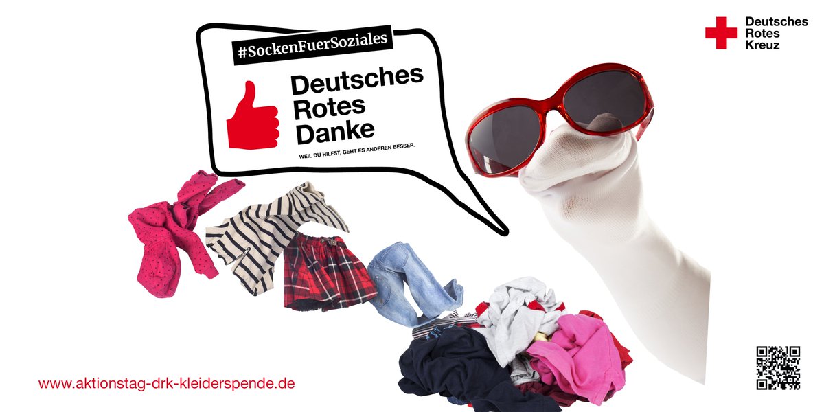 😃Auch 2024 veranstaltet das Rote Kreuz in Westfalen-Lippe wieder die Aktionstage „Socken für Soziales“. Vom 3. Juni bis zum 7 Juni können Kleiderspenden zu den Öffnungszeiten der teilnehmenden DRK-Einrichtungen abgegeben werden. Mehr unter: drk-westfalen.de/aktuell/presse…