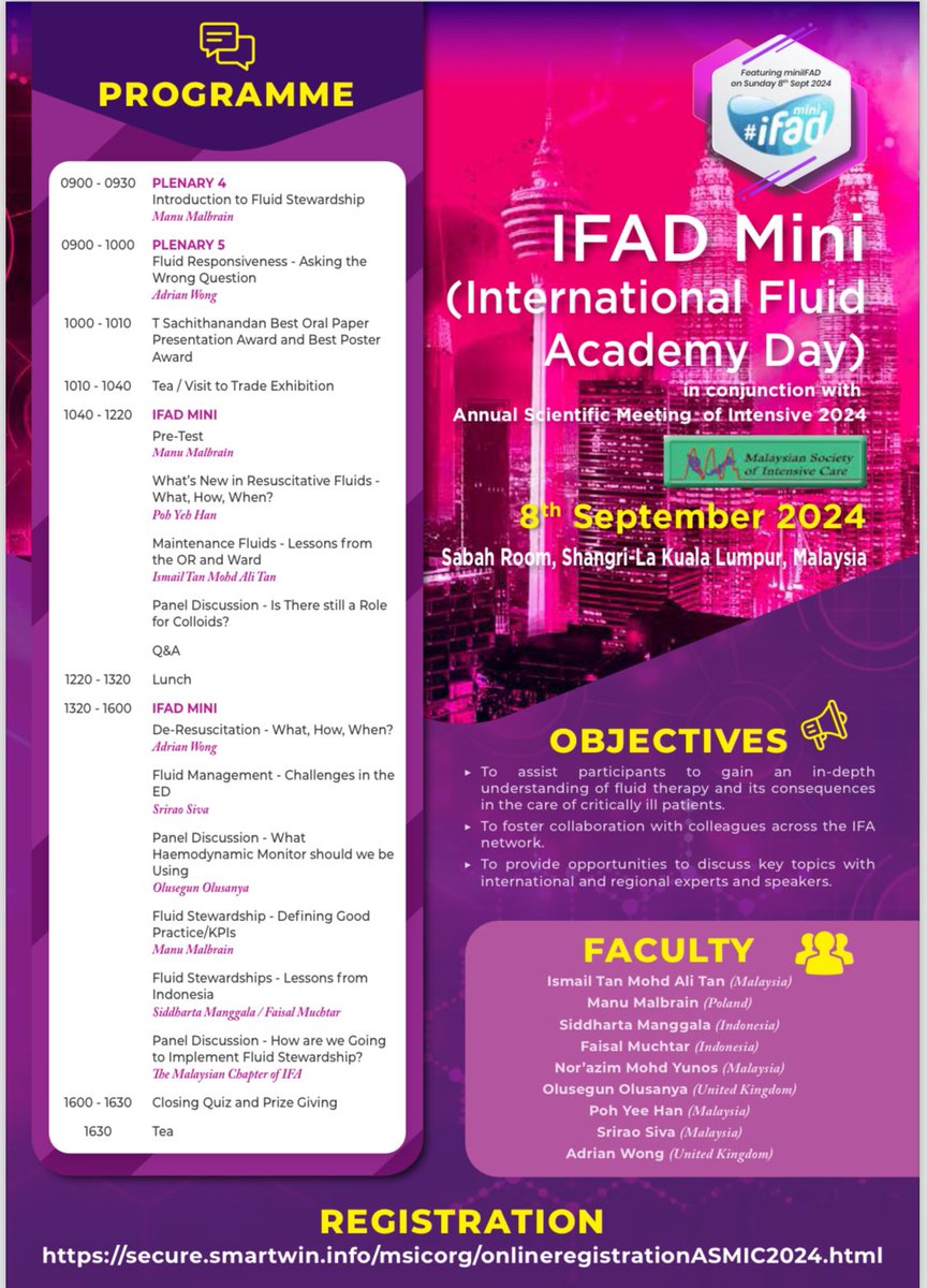For those interested in expanding their knowledge about fluids, #ASMIC is hosting a one-day program in collaboration with IFAD (International Fluid Academy Day), featuring distinguished speakers. Join us on September 8th by simply registering and paying for the event. #FOAMcc