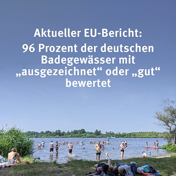 Badegewässerqualität in 🇩🇪 bleibt auf hohem Niveau: 98% der offiziellen deutschen Badegewässer erfüllten die Mindestanforderungen. 96% mit den Höchstnoten „ausgezeichnet“ & „gut“ bewertet. umweltbundesamt.de/presse/pressem…