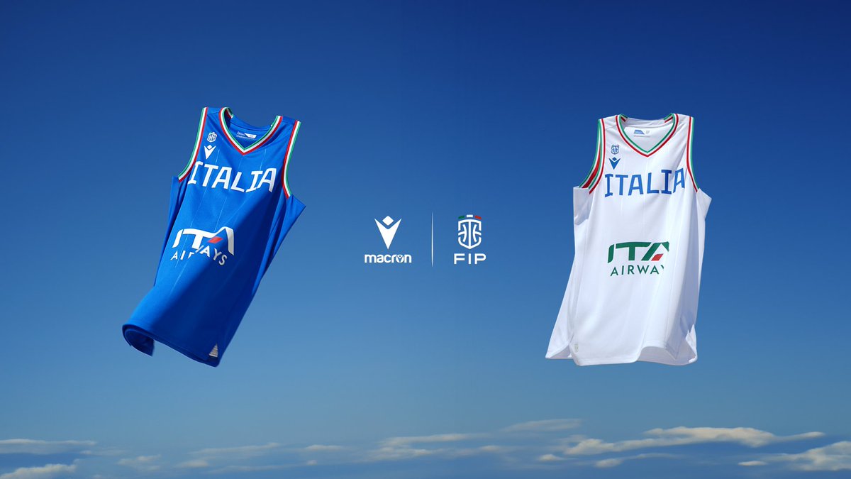 𝑰𝒏 𝒂𝒍𝒕𝒐 𝒍’𝑨𝒛𝒛𝒖𝒓𝒓𝒐. 𝑰𝒏 𝒂𝒍𝒕𝒐 𝒊𝒍 𝑻𝒓𝒊𝒄𝒐𝒍𝒐𝒓𝒆. 🔵🇮🇹
Introducing the new Home and Away 2024/25 Macron kits for @Italbasket.

Read more: bit.ly/3VhM8nE

#BecomeYourOwnHero