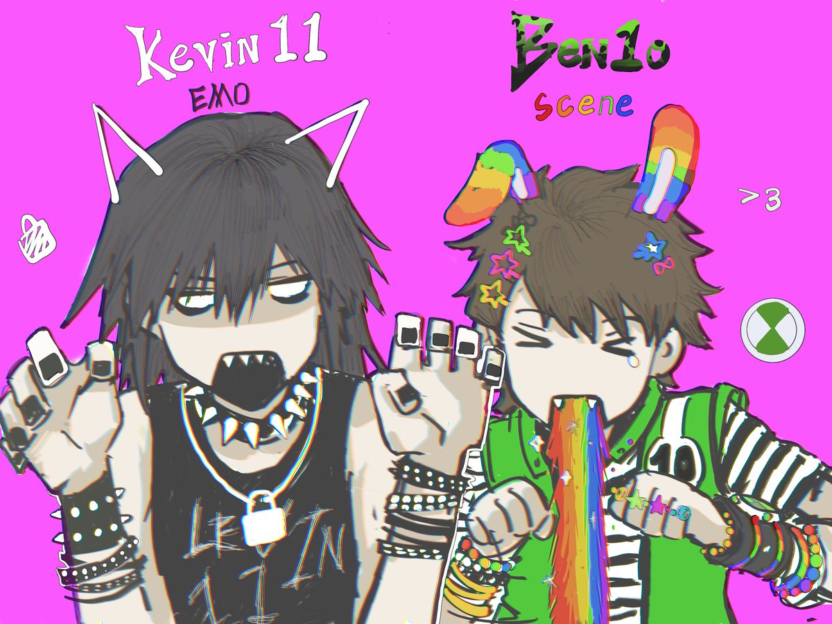 kevin and ben
 but
 emo&scene
#ben10 #kevin #bevin #benTennyson