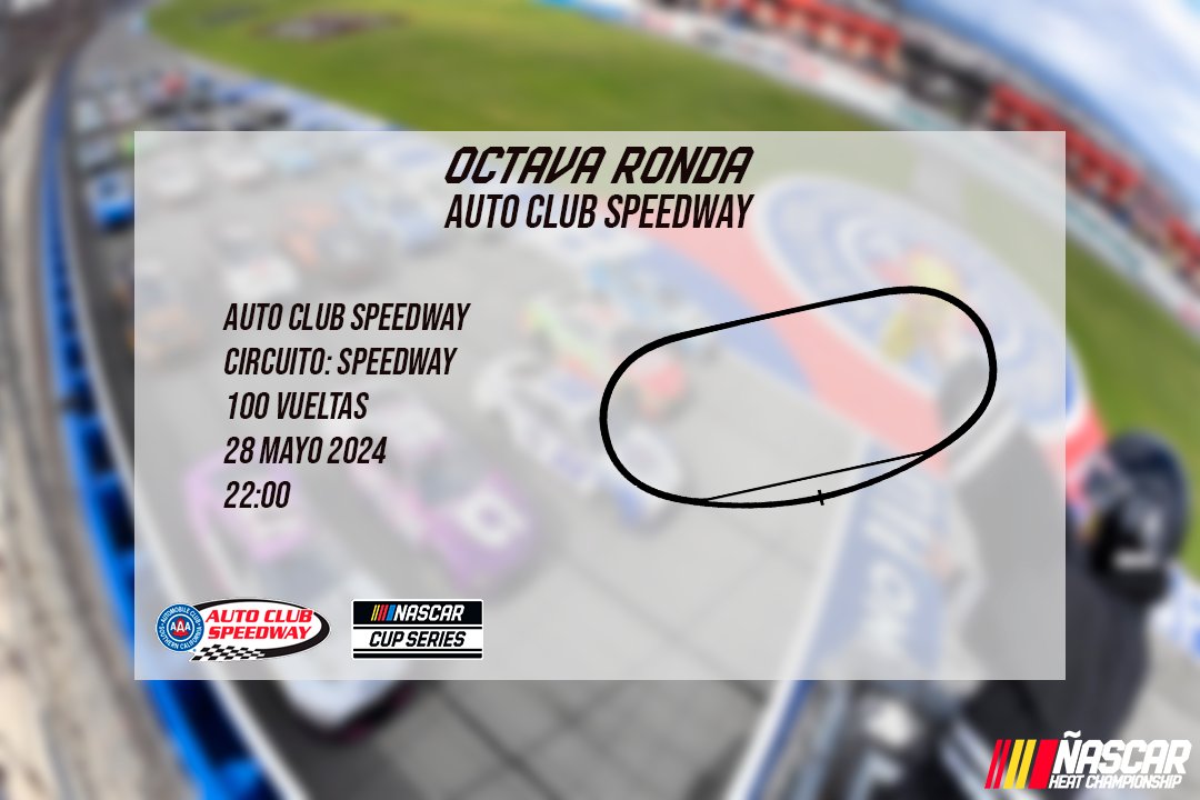 Última carrera antes de la última ronda. Nos vemos esta noche en Auto Club Speedway 🦅