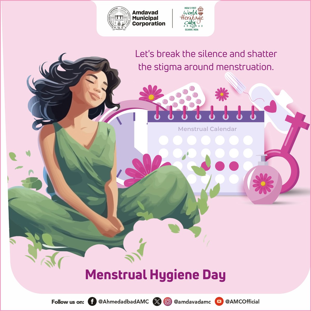 Access to menstrual hygiene products and education is a fundamental human right. Together, we can ensure that everyone who menstruates can manage their period with dignity.

#amc #amcforpeople #MenstrualHygineDay #ahmedabad #municipalcorporation