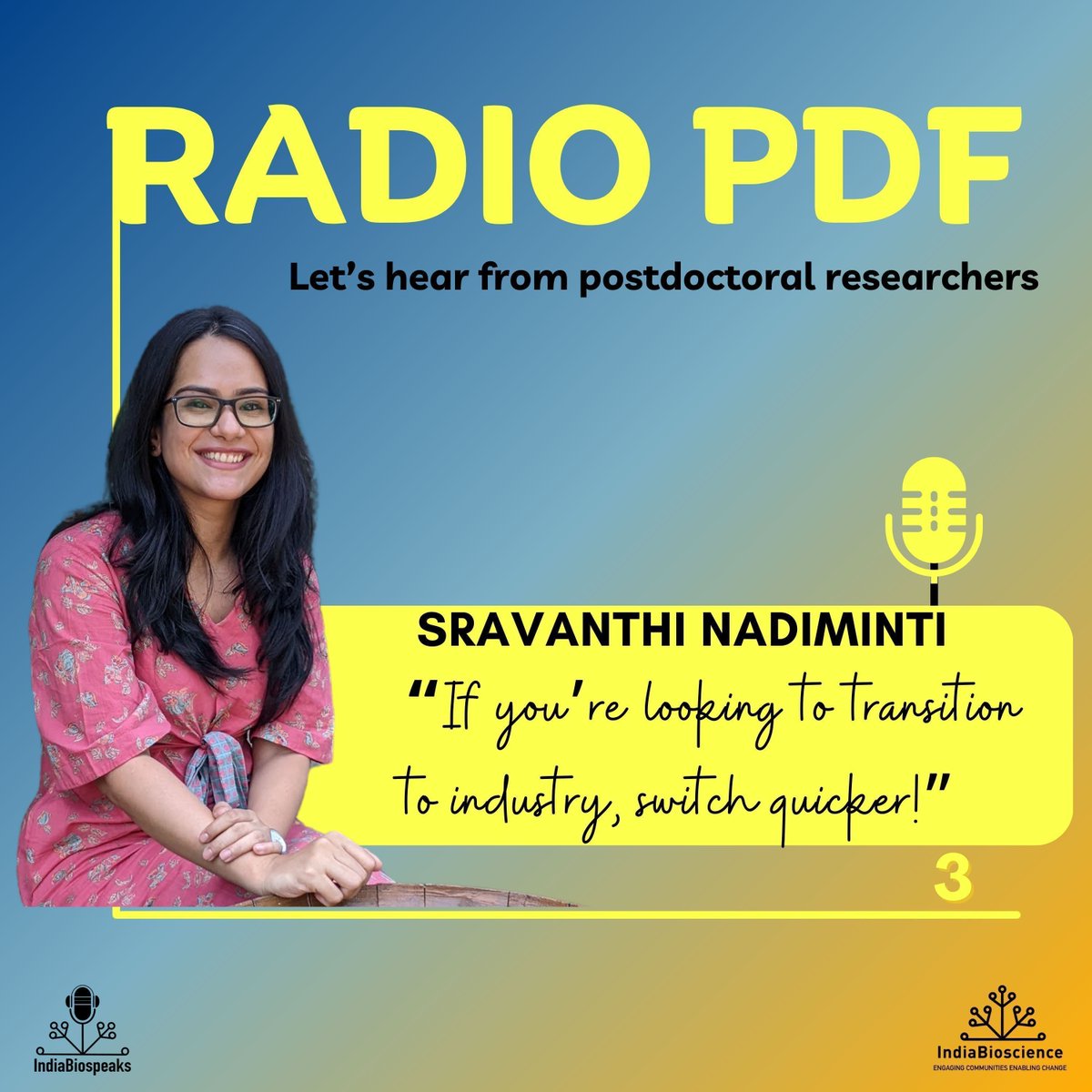 The third episode of our much-loved #podcast series - RADIO PDF (a brand new season) is now live! 🤩 Join our conversation with @NSPSravanthi, a post-doctoral fellow @LeibnizFMP 😄 Podcast team: @Arushi_Batra28 and @AgastyaSingh Listen 👉 buff.ly/3VfrRz5