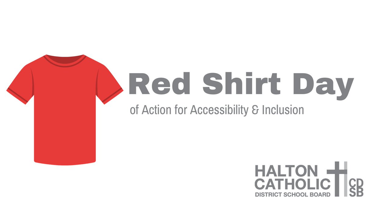 Tomorrow is #RedShirtDay, as part of National AccessAbility Week! Be sure to wear red tomorrow to celebrate individuals with disabilities! 📣 Include the hashtags: #RedShirtDay + #RedForAccessAbility & tag @EasterSealsON & @hcdsbSEAC in your photos.