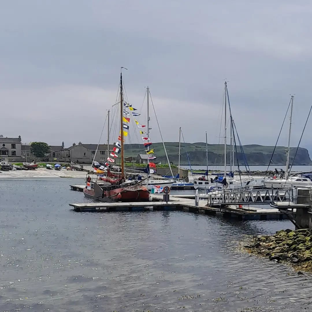 UPDATE on the Dutch Barge 'Drie Gebroeders' The barge has docked at Belfast, Carrickfergus & now Rathlin Island for the Sound Maritime Festival Pop down & see the crew before they sail to the Scottish Isles, attending maritime festivals & raising funds for mental health