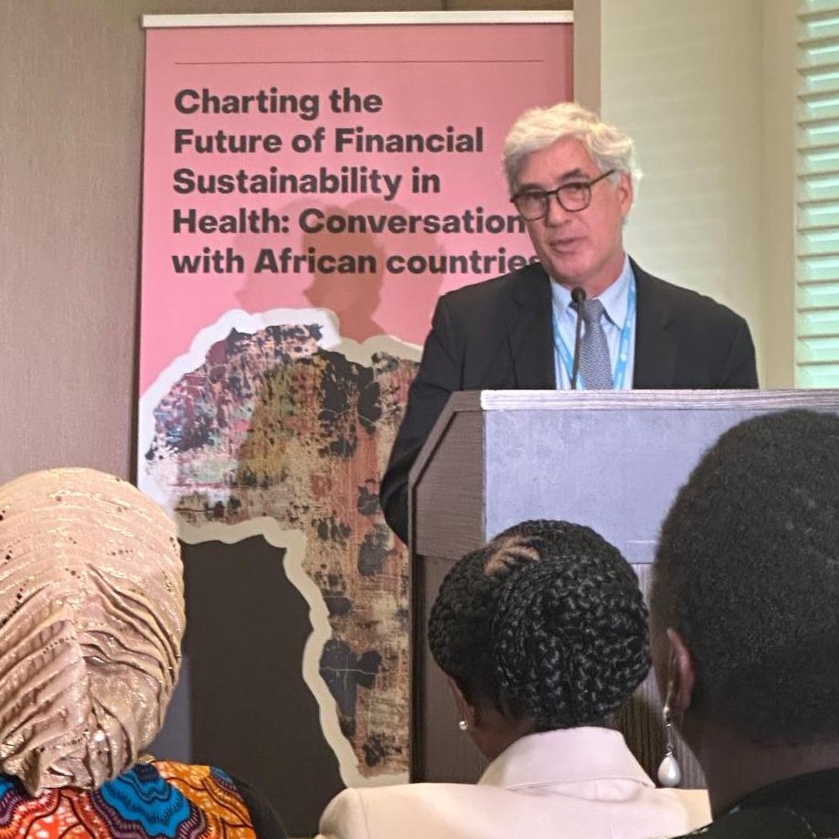 “We all need to insist that health is a political priority and considered an investment, not an expenditure.” —Juan Pablo Uribe, Global Director @WBG_Health and Director @theGFF, setting the scene at the #WHA77 side event on the future of #healthfinancing in Africa.
