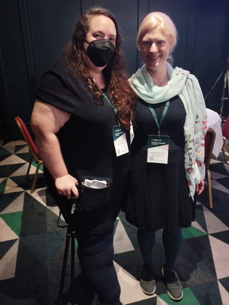 Emilie Conway (@emilieconway) on Twitter photo Fascinating to attend <a href="/DADACampaign/">Disabled Artists & Disabled Academics</a> #StatusOfTheArtist hosted by <a href="/DeptCultureIRL/">Department of Culture, Communications and Sport</a> yesterday. Amid the discussions on the evidenced success of #BIA, Climate & Housing, me & my disabled colleague from #Equity raised the ongoing challenges faced by disabled artists. Fascinating to attend <a href="/DADACampaign/">Disabled Artists & Disabled Academics</a> #StatusOfTheArtist hosted by <a href="/DeptCultureIRL/">Department of Culture, Communications and Sport</a> yesterday. Amid the discussions on the evidenced success of #BIA, Climate & Housing, me & my disabled colleague from #Equity raised the ongoing challenges faced by disabled artists.