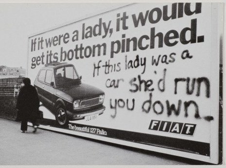 Iconic feminist graffitti (UK), 1979, photographed by Jill Posener, British photographer and activist #WomensArt