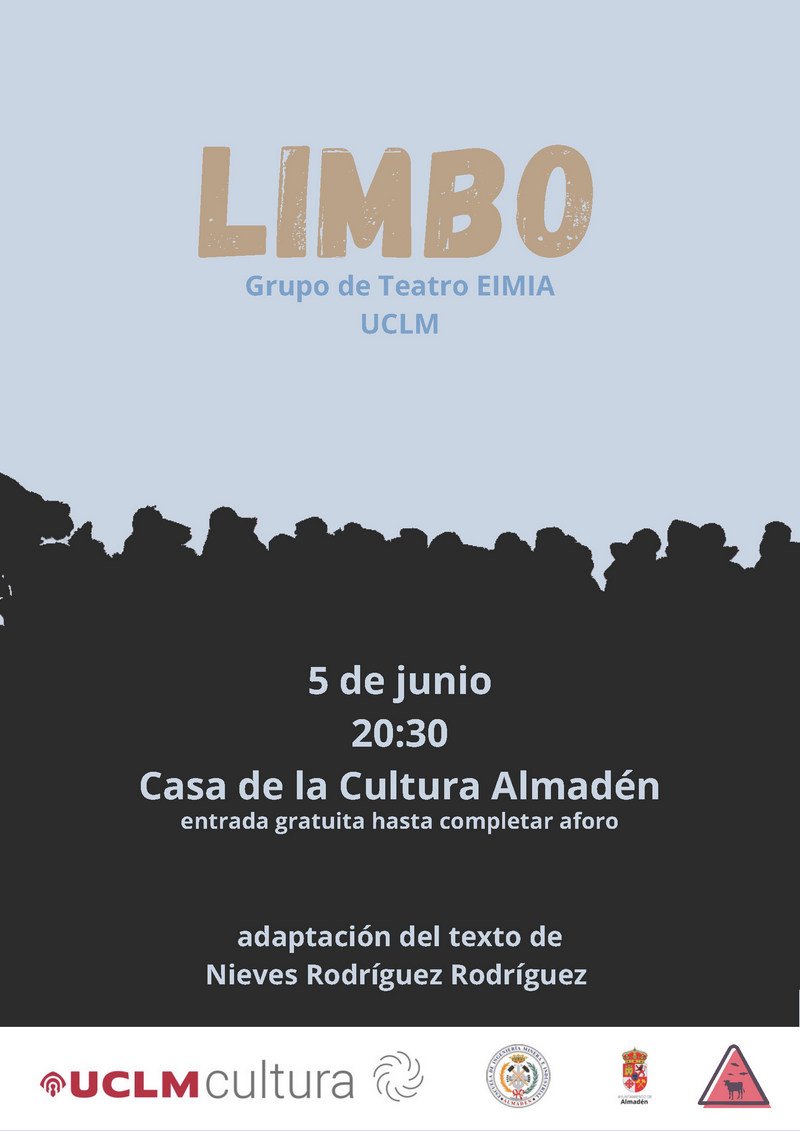 LIMBO
Obra del grupo de teatro de la <a href="/Esc_Ing_Almaden/">EIMIA</a>  de la <a href="/uclm_es/">Universidad de Castilla-La Mancha</a>:
uclm.es/es/ciudad-real…