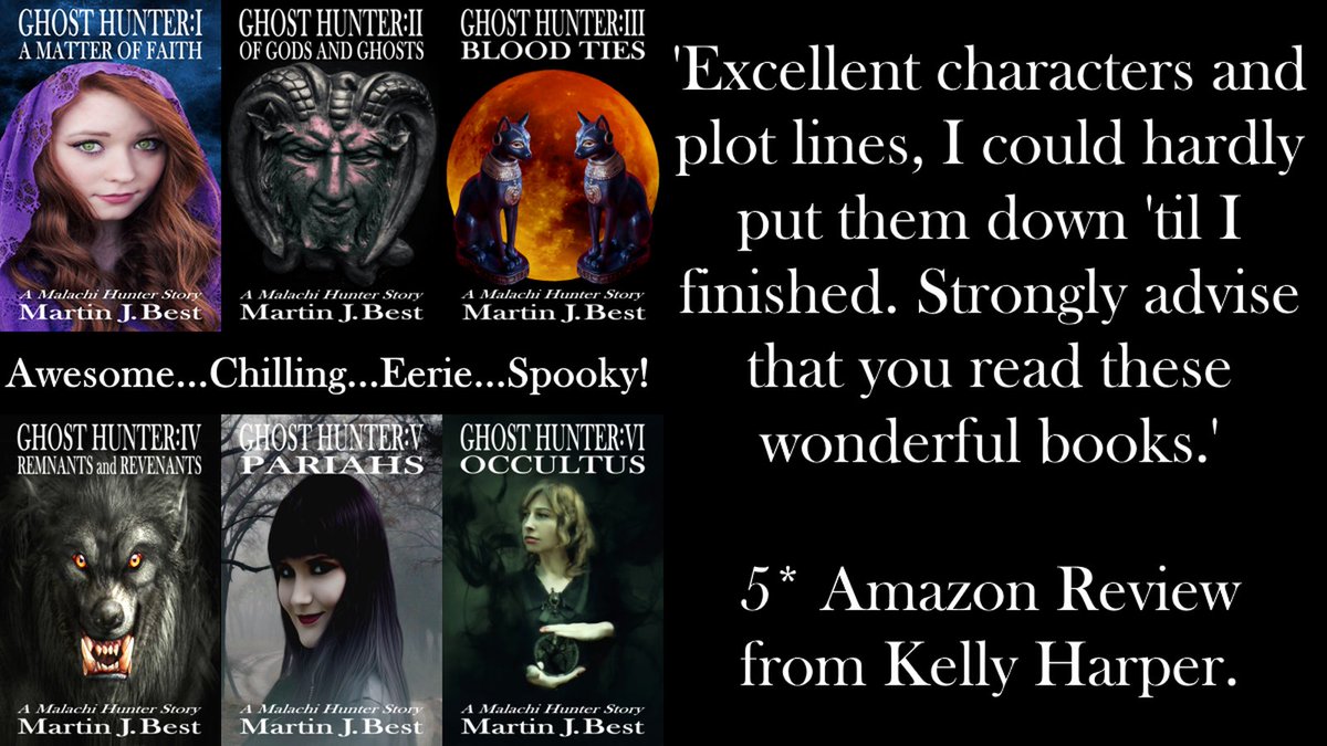 @stephanietara Thank you. 'Far more than just ghost stories.' The complete Ghost Hunter series is available NOW! #kindleunlimited amazon.com/dp/B07DYDTBX4 amazon.co.uk/dp/B07DYDTBX4 #urbanfantasy #witchcraft #mythology #Supernatural #Folklore #occult #paranormal #horror #fantasy