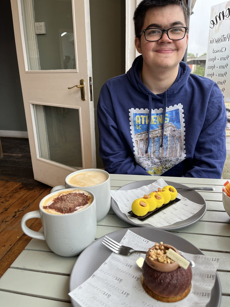 WaterlooSunset's tweet photo. ❤️#HomeDad Benefits - @LorcanBonser & I have been partaking of Coffee & Cake outings for 17 years. Today a trip to Tenterden, Kent - An interregnum from intensive revision for Year 12 Exams @invictagrammar Maidstone. The Patisserie @Artisserie_p is to die for! https://t.co/BS3P34OpPX