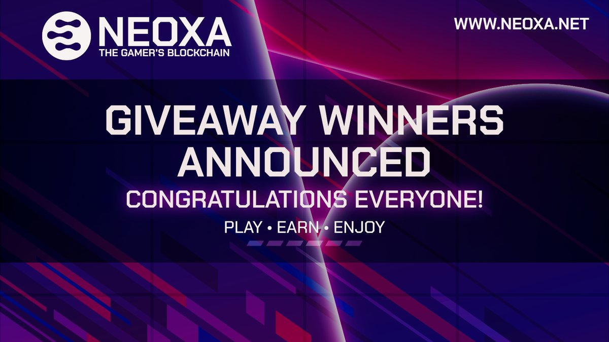 We announced our winners in our Discord server last Friday, make sure you check to see if you won! discord.gg/neoxa #Crypto #Blockchain