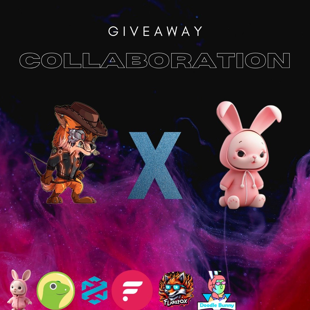 💰 Collaboration GIVEAWAY 💰 @Doodle_bunnies x @Flarefoxinu0 1499 $FLR + Flare Fox Runner #NFT To participate/win: ▪️Follow @Flarefoxinu0 @Doodle_bunnies ▪️Like & Repost ▪️Tag 3 🚀 $Binky Presale is Live! 🚀 binky.doodlebunnyflr.live/presale 2 Winners ⌛️ 72 hours #FlareFox #flare