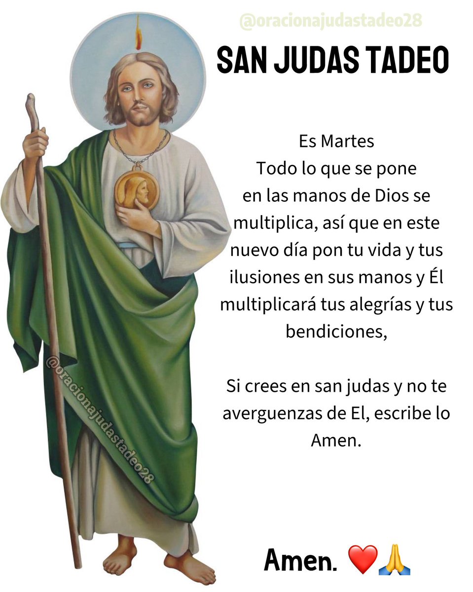 Oración de hoy a san judas tadeo