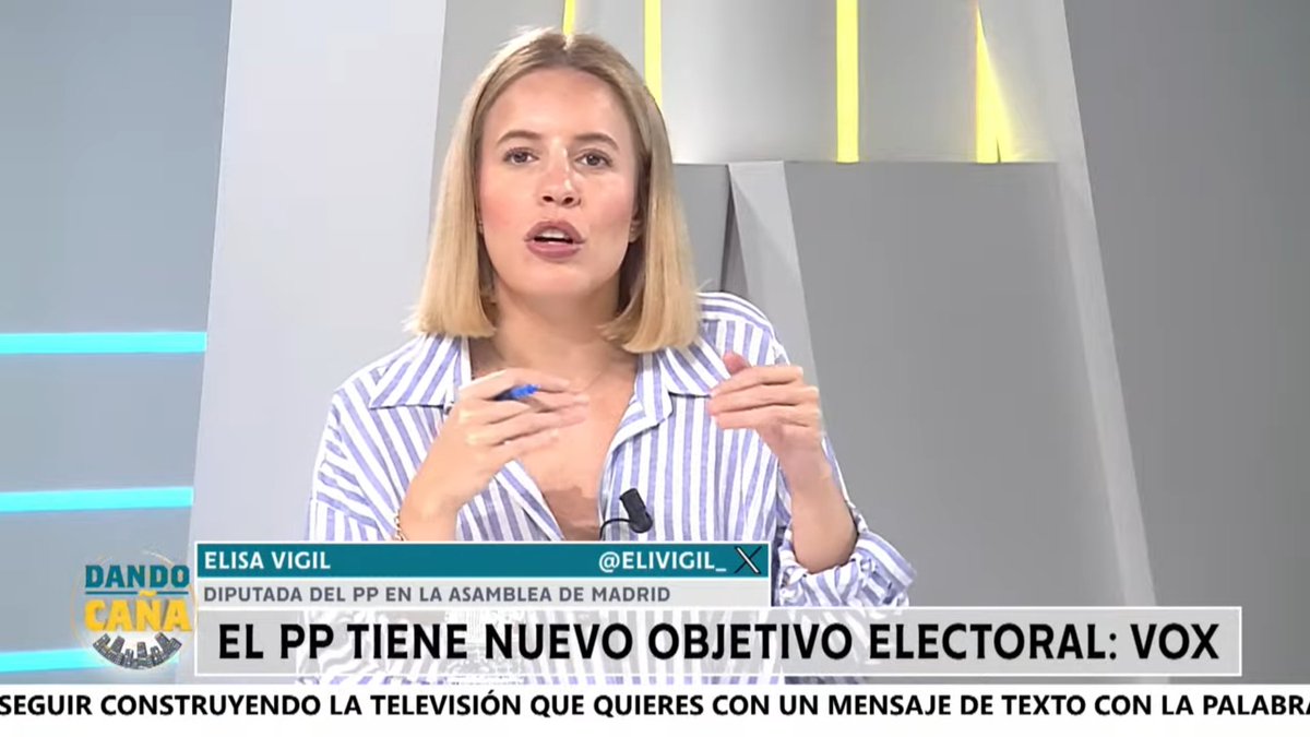 En la televisión de Vox, Vigil del PP, sacándose la chorra contra su muletilla.🤣