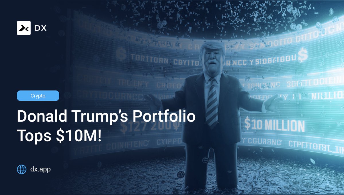 Donald Trump’s Portfolio Tops $10M! Trump's foray into crypto has paid off big time! His digital investments briefly soared past the $10 million mark. 🚀💰 #CryptoNews #CryptoGains #Bitcoin #Blockchain #Investment #FinanceNews
