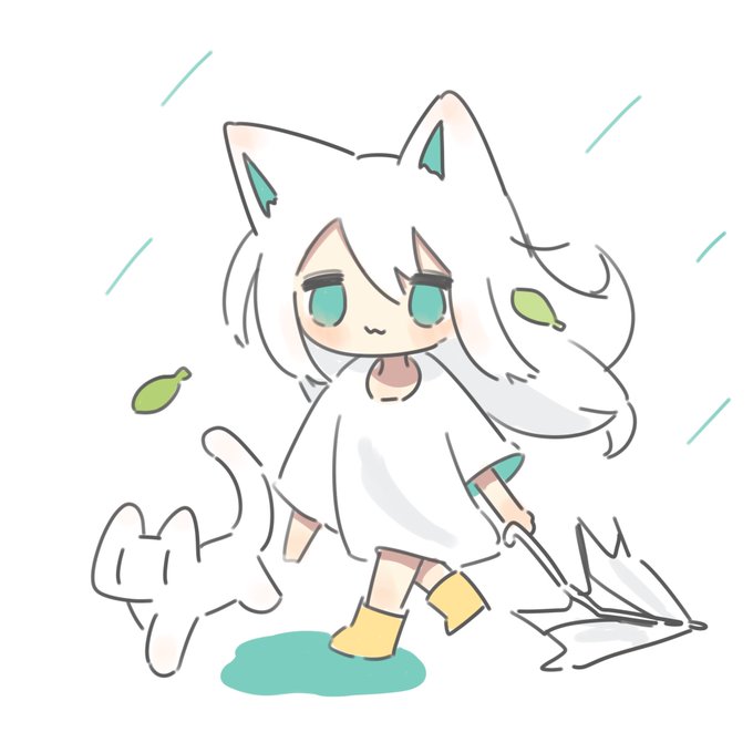 「猫娘 白いシャツ」のTwitter画像/イラスト(新着)