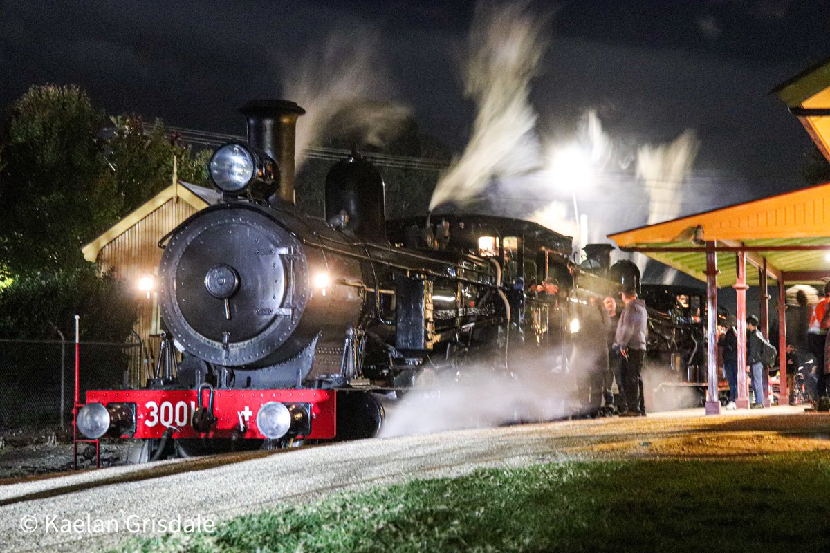 3001 and 3265 Sitting on the platform at Thirlmere before the fireworks started during the first night of the festival of steam

Taken on 18/5/24

#train #steamlocos #night #photography