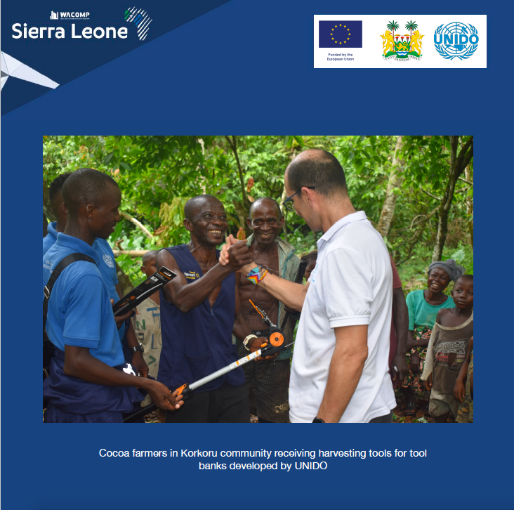 In the last two weeks the <a href="/EUinSierraLeone/">EU in Sierra Leone</a> funded #WACOMP_SL🇸🇱 <a href="/UNIDO/">UNIDO</a> team visited 20 #cocoa communities in Kenema, over 635 #farmers received interactive training on #good #agricultural #practices and how to use the #tools supplied for the #cocoa tool banks.
