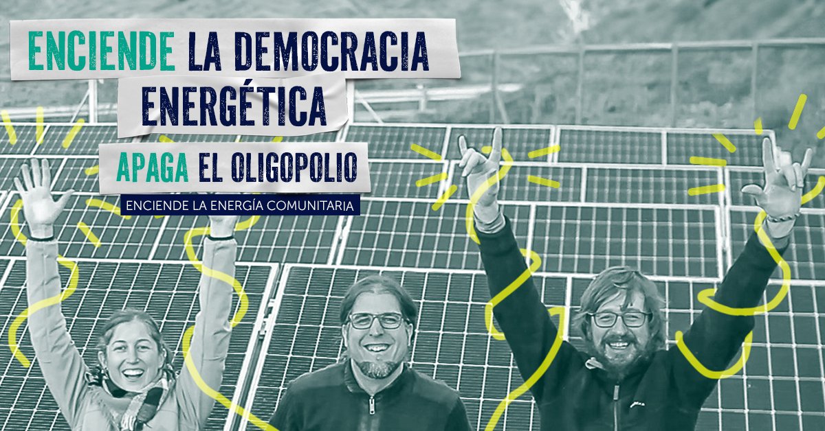 🔋Únete a nuestra petición para que el Gobierno se ponga las pilas e impulse de una vez por todas, y de verdad de la buena, las #ComunidadesEnergéticas.
🚫Apaga el oligopolio energético y 🔆#EnciendelaEnergíaComunitaria coalicionenergiacomunitaria.org/enciende-la-en…