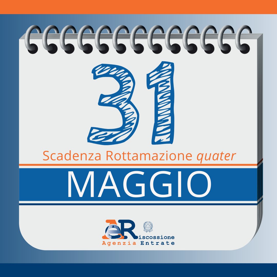 Il #31maggio scade la quarta rata della #DefinizioneAgevolata delle cartelle di pagamento (#RottamazioneQuater) ma, grazie ai cinque giorni di tolleranza, hai tempo fino al #5giugno 2024 per pagare. Scopri di più bddy.me/3KkiXKr