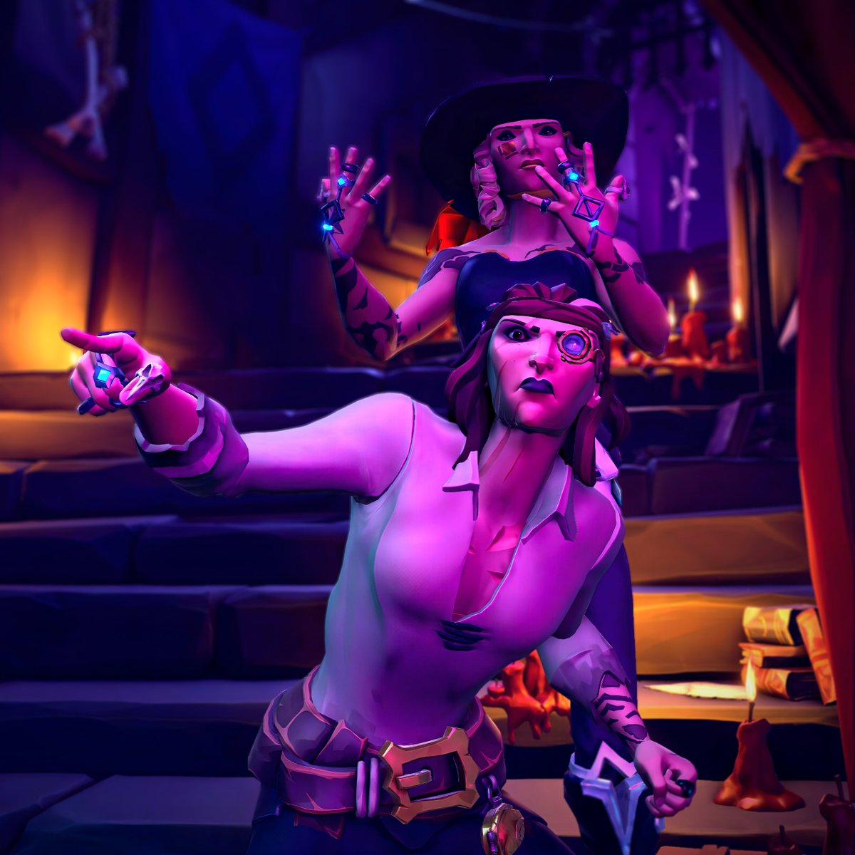 Ahoy Pirates ! 🏴‍☠️ I have finally reached distinction 5 of the Order Of Souls ! I am officially part of the ORDER GANG !💀🔮🍗 Wishing you all a good week.🙏 With 💜 #SeaOfThieves #BeMorePirate