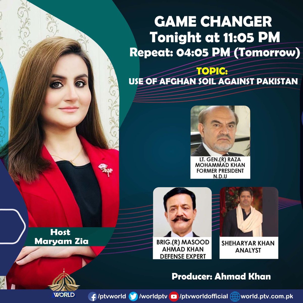 Watch Program Game Changer tonight @ 11:05PM on PTVWorld @MaryamMzia @khansheharyar