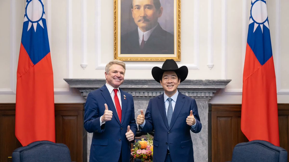 🇺🇸🇹🇼U.S. SENDING WEAPONS SYSTEMS TO TAIWAN

A U.S. congressional delegation led by Rep. Michael McCaul met with Taiwan's new president, promising the delivery of ordered weapons after Chinese military "punishment" drills protesting Taiwanese President Lai Ching-te's inauguration.